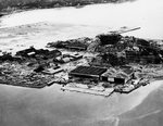 Aerial view of Yokosuka Navy Air Corps Oppama Base, Japan, late 1945