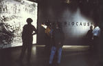 Visitors viewing the liberation mural on the 4th floor of the permanent exhibition of the United States Holocaust Memorial Museum, Washington, United States, 26 Oct 1994