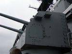 One of the many secondary gun turrets aboard battleship New Jersey, 14 Jun 2004