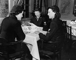 WAVES enlisted personnel dining at Hotel Bedford, New York City, New York, United States, 4 Jan 1943
