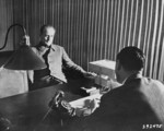 Artur Axmann being interviewed, Bayern, Germany, 16 Oct 1947