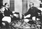 Subhash Chandra Bose and Hideki Tojo, Tokyo, Japan, 10 Jun 1943