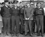 Omar Bradley, Dwight Eisenhower, Pierre Kœnig, and Arthur Tedder in Paris, France, 1944