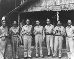 Captain Burke (third from left) with his US Navy Destroyer Squadron 23 captains at 