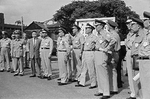 Chiang Ching-kuo with Republic of China military officers during an exercise, Taiwan, 28 Jun 1963