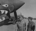 Claire Chennault inspecting P-40 fighters, China, 1940s