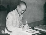 Chiang Kaishek signing the United Nations Charter, 24 Aug 1945