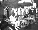 Chiang Kaishek and his family at a reception at his estate in Taiwan, Republic of China, date unknown, photo 1 of 2
