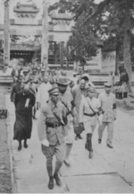 Chiang Kaishek with Feng Yuxiang, Yan Xishan, Li Zongren, 6 Jul 1928
