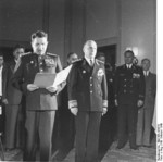 General Vasily Chuikov and Ambassador Vladmir Semyonov at the founding of East Germany, Berlin, 7 Oct 1949, photo 4 of 5