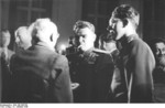 Vasily Chuikov and Hugo Hickmann at the founding of East Germany, Berlin, 7 Oct 1949