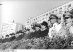 Erich Honecker, Leonid Brezhnev, and Vasily Chuikov at East German