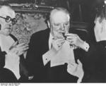 UK Prime Minister Winston Churchill at Potsdam Conference, Germany, Jul 1945