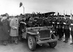 Roosevelt, Churchill, and Molotov at Yalta, Russia (now Ukraine), 3 Feb 1945; note Ford GPW Jeep