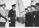 Grand Admiral Dönitz and Hitler Youth leader Axmann with Hitler Youth sailors aboard training vessel Horst Wessel, Nov 1943