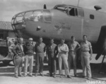 Doolittle raiders posing with B-25 Mitchell bomber 
