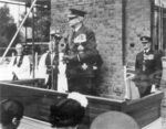 Air Chief Marshal Lord Dowding laying the foundation stone at the Battle of Britain Memorial Chapel at RAF Biggin Hill, London, England, United Kingdom, 24 Jul 1951