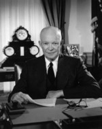 US President Dwight Eisenhower at the White House, Washington DC, United States, 29 Feb 1956