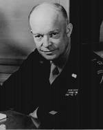 Eisenhower at his headquarters, 1 Feb 1945