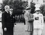 British Prime Minister Harold Macmillan and US President Dwight Eisenhower, Bermuda, Mar 1957