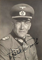 Portrait of Nikolaus von Falkenhorst, 1940; note signature