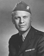 Ford as a lieutenant commander, 1945