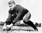 Gerald Ford on the football field at the University of Michigan, 1933