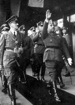 Adolf Hitler and Francisco Franco, Hendaye train station, France, 23 Oct 1940, photo 1 of 2