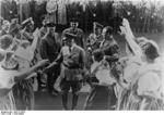 Frick being welcomed by a crowd, Sudetenland, Czechoslovakia, 23 Sep 1938, photo 3 of 3