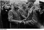 Frick meeting recently released German political prisoners, Sudetenland, Czechoslovakia, 23 Sep 1938, photo 1 of 2
