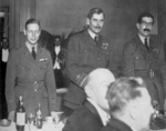 Prince Albert of the United Kingdom, Major General Hugh Trenchard, and Colonel C. L. Courtney at the Independent Air Force Dinner, Savoy Hotel, London, England, 14 Jul 1919