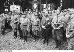 Heinrich Himmler, Ernst Röhm, Hermann Göring, and Bernhard Rust at the establishment of the Nazi Harzburger Front organization in the namesake town in Germany, 11 Oct 1931