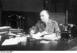 Gauleiter Arthur Greiser at his desk, Posen, Wartheland, Germany (now Poznań, Poland), 11 Oct 1939