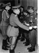 Heinz Guderian presenting awards to German soldiers, Mar 1945
