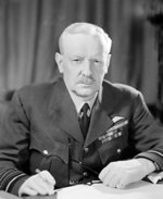 Portrait of Air Chief Marshal Harris of RAF Bomber Command, taken at his HQ at High Wycombe, Buckinghamshire, England, United Kingdom, 24 Apr 1944