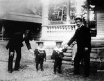 Crown Prince Yoshihito with his children Princes Hirohito and Yasuhito, Japan, 1904