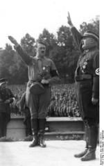 Adolf Hitler and Ernst Röhm in Nürnberg, Germany, 30 Aug-3 Sep 1933, photo 2 of 2