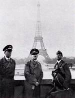 Speer, Hitler, and sculptor Arno Breker in Paris, France, 23 Jun 1940