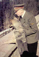 Adolf Hitler and his dog Blondi, date unknown