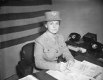 Colonel Oveta Hobby at her desk, 1940s