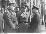 Wilhelm Keitel, Heinrich Himmler, and Erhard Milch awaiting before the armory for Adolf Hitler