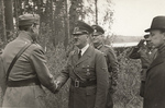 Carl Gustaf Emil Mannerheim, Adolf Hitler, Wilhelm Keitel, and Risto Ryti in Finland, 4 Jun 1942