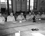 Thomas Kinkaid and John Hodge accepted Japanese surrender in the General Government Building in Seoul, Korea, 9 Sep 1945