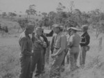 General Walter Krueger of US 6th Army inspecting US Marines at Mount Martha, Melbourne, Australia, 1943; note General William Rupertus and Colonel Merritt Edson