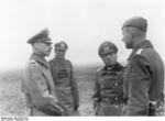 Wilhelm von Leeb and Georg von Küchler speaking with subordinate officers in the Soviet Union, Sep 1941