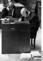 Hans Lammers during the Ministries Trial at Nuremberg, Germany, Sep 1948