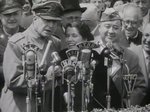 Douglas MacArthur honoring his wife, Jean Faircloth MacArthur, in San Francisco, California, United States, 18 Apr 1951