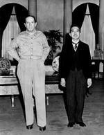 Douglas MacArthur with Emperor Showa, Tokyo, Japan, 27 Sep 1945, photo 2 of 2