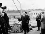Prime Minister Mackenzie King visiting a Canadian Navy warship, 19 Oct 1940