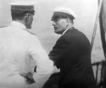 Italian leader Benito Mussolini with Admiral Ernesto Burzagli, 1928